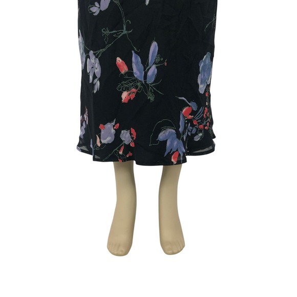 Vintage Jones New York Maxi Slip Dress Size 4 Dark Floral Print Y2K Fairycore - Picture 4 of 8